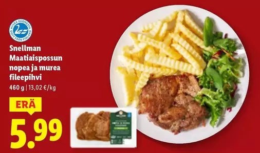 Maatiaispossun nopea ja murea fileepihvi