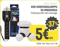 KIDS DISKOTASKULAMPPU TAI MINIHIEROJA