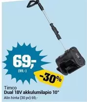 Dual 18V akkulumilapio 10"