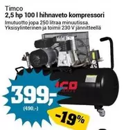 Hp - 2,5 hp 100 I hihnaveto kompressori