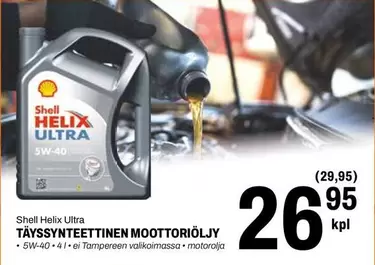 TÄYSSYNTEETTINEN MOOTTORIÖLJY