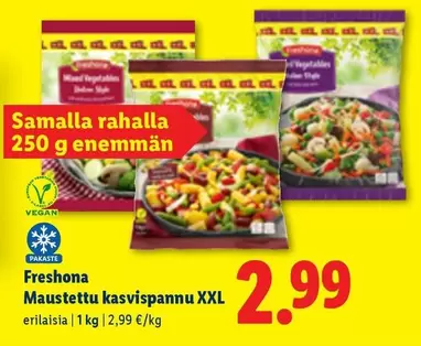 Maustettu kasvispannu XXL