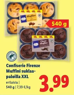Muffini suklaa-paloilla XXL