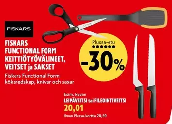 FUNCTIONAL FORM KEITTIÖTYÖVÄLINEET, VEITSET ja SAKSET