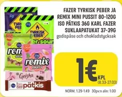 TYRKISK PEBER JA REMIX MINI PUSSIT, PÄTKIS
