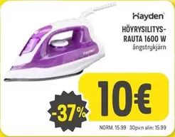 HÖYRYSILITYS-RAUTA 1600 W