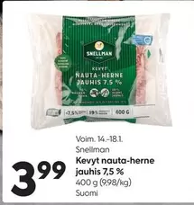 Kevyt nauta-herne jauhis