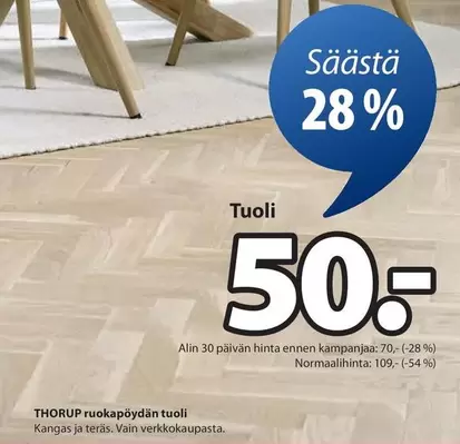 THORUP ruokapöydän tuoli