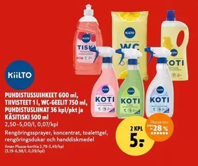 Lime - PUHDISTUSSUIHKEET, TIIVISTEET, WC-GEELIT, PUHDISTUSLIINAT ja KÄSITISKI