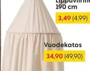 Lippuviiri 190 cm, Vuodekatos