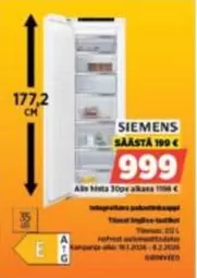 Siemens - Jääkaappi pakastinkaappi