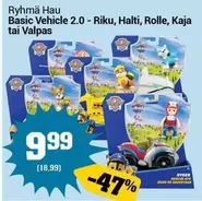 Basic Vehicle 2.0 - Riku, Halti, Rolle, Kaja tai Valpas