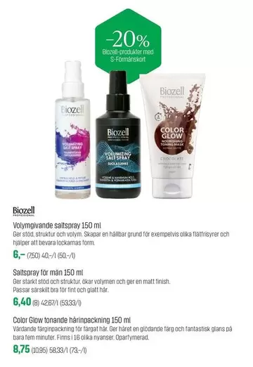 Volymgivande saitspray