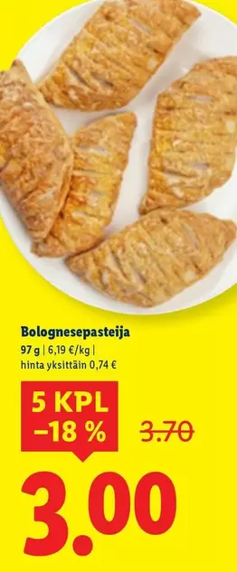 Bolognesepasteija
