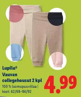 Vauvan collegehousut 2 kpl