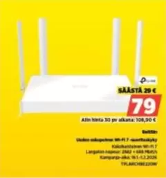 Wi-Fi 7 -reititinkysky