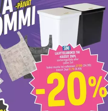 Sini - LAJITTELUBOKSI TAI -KASSIT 2KPL