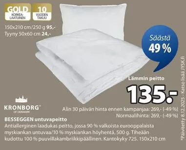 BESSEGGEN untuvapeitto