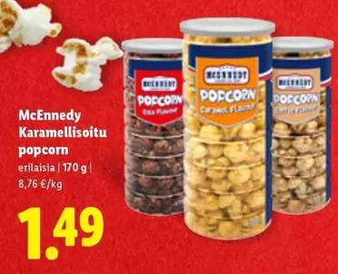 Karamellisoitu popcorn