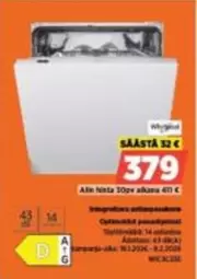 Integroitu astianpesukone