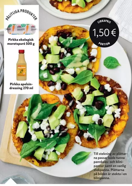 ekologisk merotspuré, apelsin dressing