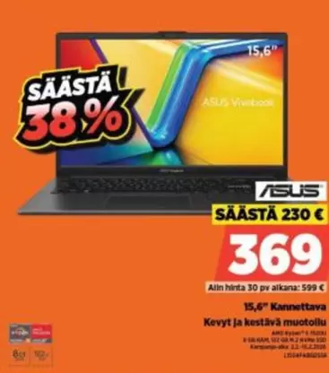 Asus - 15,6" Kannettava
