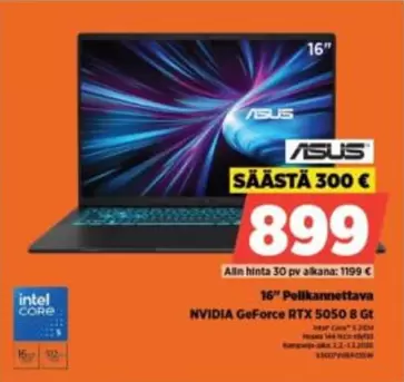 Asus - 16" Pelikannettava NVIDIA GeForce RTX 5050 8 Gt