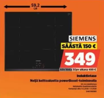 Siemens - Induktiotaso