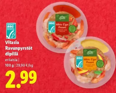 Ravunpyrstöt dipillä