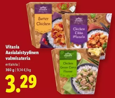 Aasialaistyylinen valmisateria