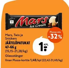 Snickers - JÄÄTELÖPATUKAT