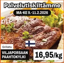VILJAPORSAAN PAAHTOKYLKI