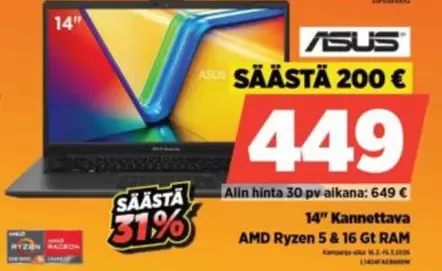 Asus - 14" Kannettava
