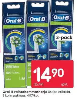 Cross - vaihtohammasharja Useita erilaisia