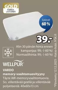 VARDO memory-vaahtomuovityyny