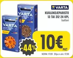 KUULOKOJEPARISTO 13 TAI 312