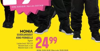 ULKOILUHOUSUT KOKO PERHEELLE