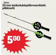 50 mm lasikuitukärjellä+morrikärki pilkkisetti