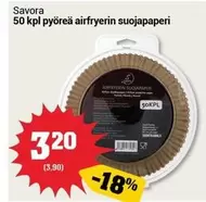50 kpl pyöreä airfryerin suojapaperi