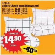 Colors Check pussilakanasetti