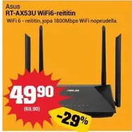 Asus - RT-AX53U WiFi6-reititin