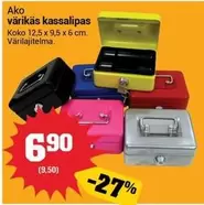 värikäs kassalipas