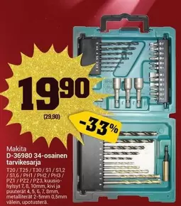 Makita - D-36980 34-osainen tarvikesarja