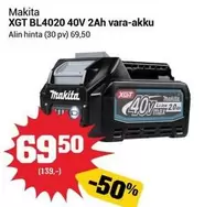 Makita - BL4020 40V 2Ah vara-akku