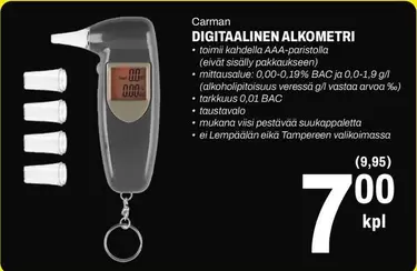 DIGITAALINEN ALKOMETRI