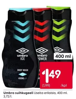 suihkugeeli Useita erilaisia