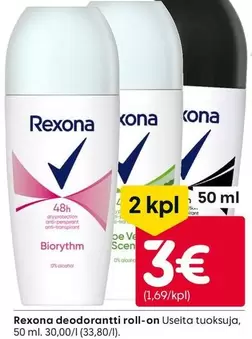 deodorantti roll-on Useita tuoksuja