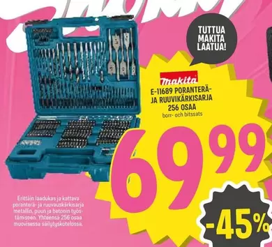 Makita - E-11689 PORANTERÄ- JA RUUVIKÄRKISARJA