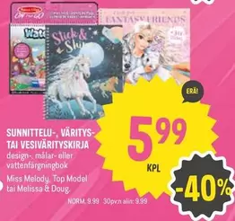 SUNNITTELU-, VÄRITYS- TAI VESIVARITYSKIRJA