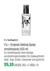 Original - Fix + Setting Spray ansikts spray 100 ml